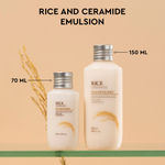 Buy The Face Shop Rice & Ceramide Moisturizer Emulsion | Barrier Repair Cream | Locks Moisture For 12 Hours,For Soft & Glowing Skin | Korean Skin Care for all skin types (70 ml) - Purplle