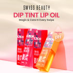 Buy Swiss Beauty Dip Tint Colour Changing PH Lip Oil | With Vitamin E for Long-Lasting Nourishment and Hydration| Soft and Natural Pink Lips 1-Strawberry (3 ml) - Purplle