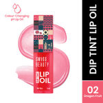 Buy Swiss Beauty Dip Tint Colour Changing PH Lip Oil | With Vitamin E for Long-Lasting Nourishment and Hydration| Soft and Natural Pink Lips 2-Dragon Fruit (3 ml) - Purplle