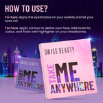Buy Swiss Beauty Take Me Anywhere Face and Eye Palette | 9 Eyeshadow shades , 2 blushers , 1Contour , 1 Highlighter | Highly pigmented , Blendable Mattes and Metallic shades 2-Day Off (12 gm) - Purplle
