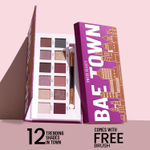 Buy Swiss Beauty Bae Town Eyeshadow Palette with 12 highly pigmented shades | Mix of Mattes , Metallics and Shimmers | Comes with Eye Brush| 01 Lover girl (14 gm) - Purplle