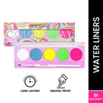 Buy Swiss Beauty ColourPlay 5 in 1 Water Eyeliner Palette with Pigmented shades Smudge-proof, Long lasting Matte Eyeliner with Flexi Tip Brush| 1- Neon Party (5 gm) - Purplle