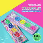 Buy Swiss Beauty ColourPlay 5 in 1 Water Eyeliner Palette with Pigmented shades Smudge-proof, Long lasting Matte Eyeliner with Flexi Tip Brush| 3- Sundowner (5 gm) - Purplle