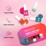 Buy Swiss Beauty Party Pop’ins Color Splash Nail Paint Set of 4 | Highly pigmented , Quick drying and Chip resistant Nail paint | 11 ml each - Purplle
