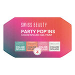 Buy Swiss Beauty Party Pop’ins Color Splash Nail Paint Set of 4 | Highly pigmented , Quick drying and Chip resistant Nail paint | 11 ml each - Purplle