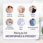 Buy Sirona Women Fashion Tape Double Stick Strips a€“ 50 Strips | For Clothing & Body, Strong and Clear Tape for All Skin Tones and Fabric | Transparent | Bra Tape Strips - Purplle
