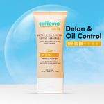 Buy mCaffeine De Tan Oil Control Coffee Sunscreen SPF 50 PA++ With Hyaluronic Acid & Vitamin B3 (50 ml) - Purplle