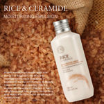 Buy The Face Shop Rice & Ceramide Moisturizing Emulsion with Rice Extracts for brightening skin |Light weight emulsion for Moisturizing, |Locks Moisture For 12 Hours, For Soft And Glowing Skin |Korean Beauty products for all skin types, 150ml - Purplle