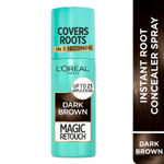 Buy L'Oreal Paris Magic Retouch Root Touch Up Hair Colour Spray, 2 Dark Brown - Temporary Hair Colour That Conceals Grey Hair, 75 ml - Purplle