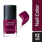 Buy Lakme Absolute Gel Stylist Nail Color, Royalty, 12ml - Purplle