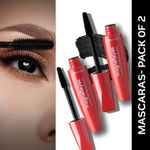 Buy FACES CANADA Magneteyes Dramatic Volumizing Mascara - Black, 9.5ml (Pack of 2) | Lightweight, Denser & Longer Lashes | Intense Black Finish | Long Lasting | With Almond Oil - Purplle