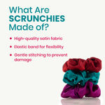 Buy Alps Goodness Super Soft Satin Scrunchies (Pack of 3) | Frizz-Free Hair | No Hair Breakage - Purplle