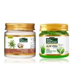 Buy Indus Valley BIO Organic Extra Virgin Coconut Oil With 100% Pure Aloe Vera Gel (Combo Pack) (2 Items in the set) - Combo of 2 - Purplle