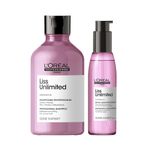 Buy L'Oreal Professionnel Serie Expert Liss Unlimited Shampoo + Liss Unlimited Smoother Serum (300 ml + 125 ml) - Purplle