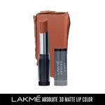 Buy LakmeA Unreal 3D Slim Bullet, Matte Finish, British Brown, 3.6 gm - Purplle