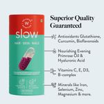 Buy Wellbeing Nutrition Slow Hair, Skin & Nails | Collagen, Glutathione(60 Capsules) - Purplle
