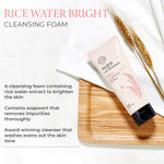 Buy The Face Shop Rice Water Bright Foaming Cleanser, Face Wash for glowing skin & even skin tone 100 ml - Purplle