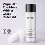 Buy RENEE Micellar Water- Effortless Makeup removal, Soothes, Hydrates, & rejuvenates the Skin, Infused with Vitamin C & Cucumber extract, Alcohol-free & paraben-free, Suitable for all skin types, 120 Ml - Purplle