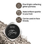 Buy RENEE Stars Face & Body Glitter - Metallic Silver 5 gm- Safe, Skin Friendly, Cruelty Free, Light-reflecting Sparkle, Long Lasting, Lightweight Makeup Look, Easy To Apply & Remove - Purplle