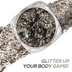 Buy RENEE Stars Face & Body Glitter - Metallic Silver 5 gm- Safe, Skin Friendly, Cruelty Free, Light-reflecting Sparkle, Long Lasting, Lightweight Makeup Look, Easy To Apply & Remove - Purplle