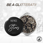 Buy RENEE Stars Face & Body Glitter - Metallic Silver 5 gm- Safe, Skin Friendly, Cruelty Free, Light-reflecting Sparkle, Long Lasting, Lightweight Makeup Look, Easy To Apply & Remove - Purplle