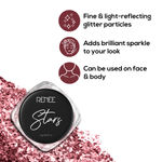 Buy RENEE Stars Face & Body Glitter - Rose Gold 5 gm- Safe, Skin Friendly, Cruelty Free, Light-reflecting Sparkle, Long Lasting, Lightweight Makeup Look, Easy To Apply & Remove - Purplle