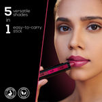 Buy RENEE FAB 5 Glossy 5 in 1 Lipstick 7.5 Gm - Five Shades in One - Moisturizing & Nourishing, Long Lasting, Glossy Finish - Intense Color Payoff - Compact, Glides Smoothly with One-Stroke Application - Purplle