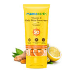 Buy Mamaearth Vitamin C Daily Glow Sunscreen SPF 50 PA+++, No White Cast with Vitamin C & Turmeric, lightweight, for Sun Protection & Glow - 80 g - Purplle