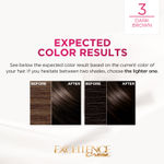 Buy L'Oreal Paris Excellence Creme Hair Color, 3 Dark Brown, 72ml+100g - Purplle