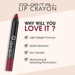 Buy Colors Queen It All Non Tranfer Waterproof & Smude Proof Lip Crayon 3.5 gm - Dynamite Berry (Shade - 07) - Purplle