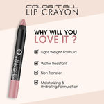 Buy Colors Queen It All Non Tranfer Waterproof & Smude Proof Lip Crayon 3.5 gm - Nude Bomb (Shade - 20) - Purplle