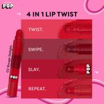 Buy SUGAR POP 4 in 1 Lip Twist - 02 Rouge Delight| Multi-use Stackable Lipsticks for Women | Satin Matte Hydrating Formula | 6.4 gm - Purplle