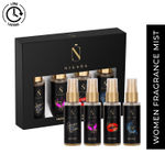 Buy Nisara Fragrance Body Mist Gift Set | Fragrance Body Mist Spray | Perfume For Women | Long Lasting | Fine Fragrance | Gift For Her | Pack of 4 X 50ml - Purplle