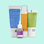 Buy The Derma Co. Acne Defense CSMS Combo : Salicylic Acid Daily Face Wash (100 ml) + 2% Salicylic Acid Face Serum (8 ml) + Salicylic Acid Oil-Free Daily Moisturizer (50 g) + Hyaluronic Sunscreen Aqua Gel (50g) - Purplle