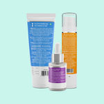 Buy The Derma Co. Clear Skin Trio: Salicylic Facewash, Serum & Hyaluronic Sunscreen for Blemish-Free Protection Combo of 3 - Purplle
