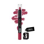 Buy Glam 21 Lip Seduction Non- Transfer Crayon Lipstick| Lightweight & Longlasting|Creamy Matte Formula - 2.8 gm|Dark Violet|17 - Purplle