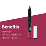 Buy Glam 21 Lip Seduction Non- Transfer Crayon Lipstick| Lightweight & Longlasting|Creamy Matte Formula - 2.8 gm|Dark Violet|17 - Purplle