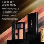 Buy Lakme Glitterati Face Palette-Night Diva, multitasking pallete, high pigment payoff 14 gm - Purplle