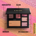 Buy Lakme Glitterati Face Palette-Day Queen, multitasking pallete, high pigment payoff 14 gm - Purplle