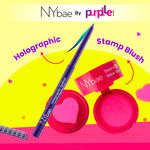 Buy NY Bae Holo Blush Duo | Aquamarine - Holographic Eyeliner | Earthy Eclair - Stamp & Glow Blush | Kajal | Eyeshadow |Lip & Cheek Tint | Korean Glass Skin | Eye Makeup | Makeup Kits - Purplle