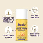 Buy Sanfe Painless & Detan Hair Removal Spray Foam - 25 ml | For Bikini, Chest, Legs, Arms & UnderArm - Purplle