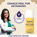 Buy Sanfe Painless & Detan Hair Removal Spray Foam - 25 ml | For Bikini, Chest, Legs, Arms & UnderArm - Purplle