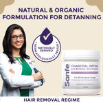 Buy Sanfe Charcoal Detan Hair Removal Wax Powder | 8 Minute Painless | Organic - 100gm - Purplle