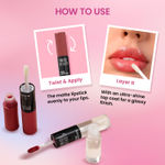 Buy Swiss Beauty Duo Lipstick Matte Finish & Smudge-Proof Liquid Lipstick with Transparent Lip-gloss | Transfer -Proof and Long lasting 2- Poison Pink - Purplle