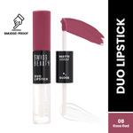 Buy Swiss Beauty Duo Lipstick Matte Finish & Smudge-Proof Liquid Lipstick with Transparent Lip-gloss | Transfer -Proof and Long lasting 8- Rose Red - 10 ml - Purplle