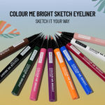 Buy Swiss Beauty Colour Me Bright Matte Finish Sketch Eyeliner with Soft Pen Tip Applicator | Quick Drying | Waterproof, Smudge-Proof Eyeliner 3- Orange Lush - 0.7 ml - Purplle