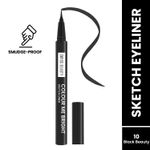 Buy Swiss Beauty Colour Me Bright Matte Finish Sketch Eyeliner with Soft Pen Tip Applicator | Quick Drying | Waterproof, Smudge-Proof Eyeliner 10- Black Beauty - Purplle