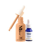 Buy NY Bae X DERMDOC | 3 in 1 Serum Foundation - Warm Cashew (30 ml) I Glowing Korean Skin I 10% Niacinamide Face Serum (15 ml) | Skin Brightening | Dewy Face - Makeup Kits - Purplle