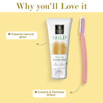Buy Good Vibes Gold Brightening Peel Off Mask + Carmesi Facial Razor for Women - For Instant & Painless Hair Removal Combo - Purplle