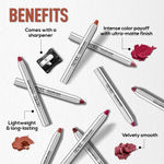 Buy RENEE Colorlock Transfer Not Lip Crayon with Sharpener, Waterproof & Smudgeproof, Lightweight & Long lasting, Highly Pigmented, Ultra Matte Finish, Vitamin E, Ceramide & SPF 20, 01 Poise, 3 gm - Purplle